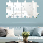 8pcs /Set Acrylic Square Puzzle Mirror Wall Sticker Home Decoration Soft Mirror — view 5