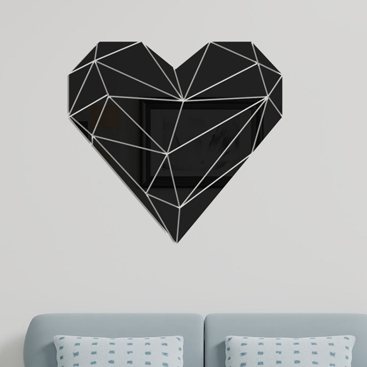 27pcs /Set Acrylic Heart Shaped Mirror Wall Stickers Home Decoration Soft Mirror — Heart Shaped