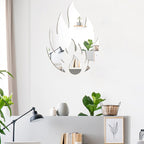 2pcs /Set Acrylic Flame Mirror Stereo Wall Stickers Home Decoration Soft Mirror — view 6