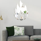 2pcs /Set Acrylic Flame Mirror Stereo Wall Stickers Home Decoration Soft Mirror — view 7
