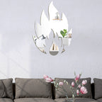 2pcs /Set Acrylic Flame Mirror Stereo Wall Stickers Home Decoration Soft Mirror — view 8