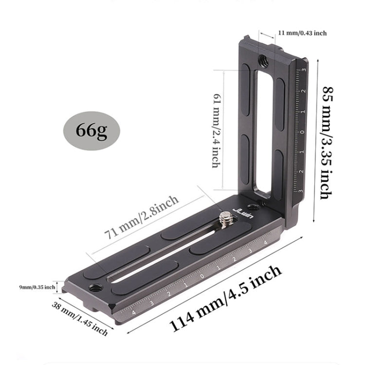 JLWIN Quick Release Plate L Bracket Plate for DJI Ronin RS 2 / RSC 2 / RS 3 Gimbal Stabiliser — view 3