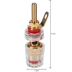 Medium Extended Transparent Terminal Block 4mm Banana Socket Audio Amplifier Junction Post