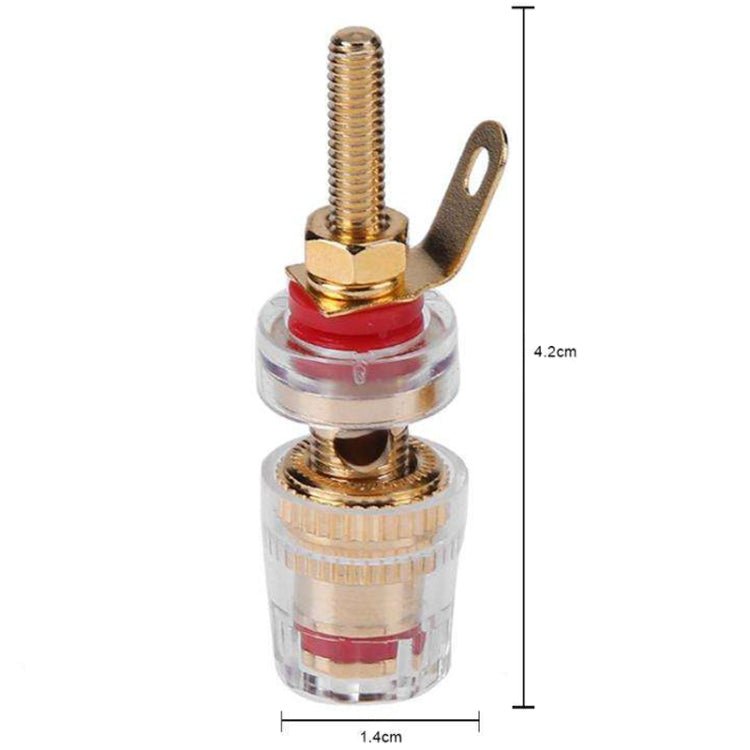 Medium Extended Transparent Terminal Block 4mm Banana Socket Audio Amplifier Junction Post