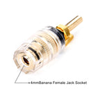 Medium Extended Transparent Terminal Block 4mm Banana Socket Audio Amplifier Junction Post