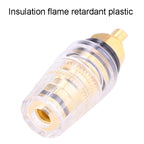 Large Transparent Crystal Terminal Block M8 Amplifier Speaker Connector — Large Black