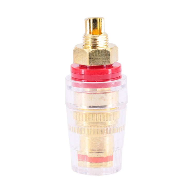 Large Transparent Crystal Terminal Block M8 Amplifier Speaker Connector — Black