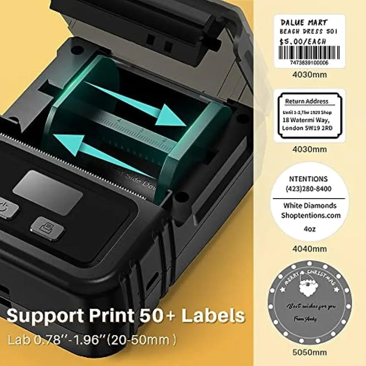 Phomemo M120 Label Maker Barcode Printer Bluetooth Thermal Label Machine — view 5