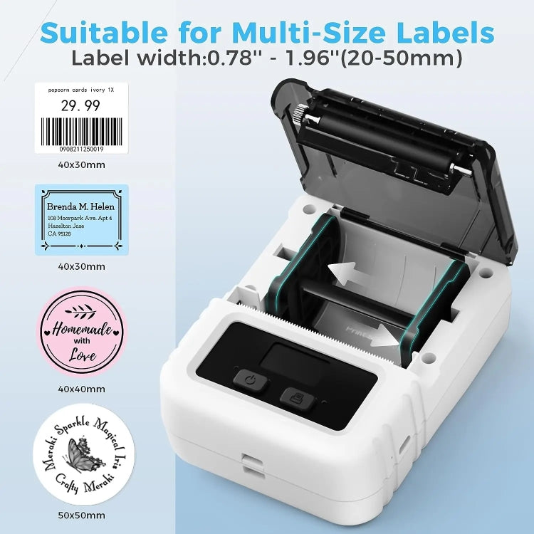 Phomemo M120 Label Maker Barcode Printer Bluetooth Thermal Label Machine — view 7