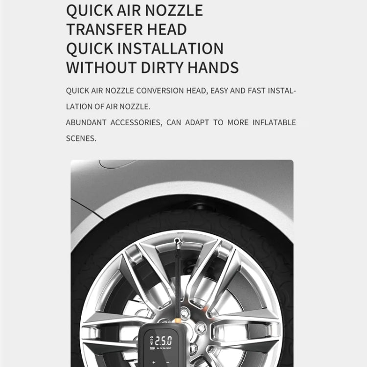 Multifunctional Portable Car Electric Wireless Tire Inflator Pump