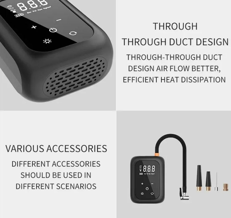 Multifunctional Portable Car Electric Wireless Tire Inflator Pump