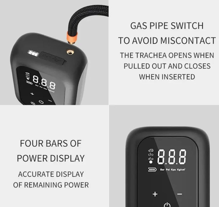 Multifunctional Portable Car Electric Wireless Tire Inflator Pump