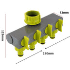 Garden Lawn Watering EU Threaded Faucet One Input Four Output Valve Diverter — view 3