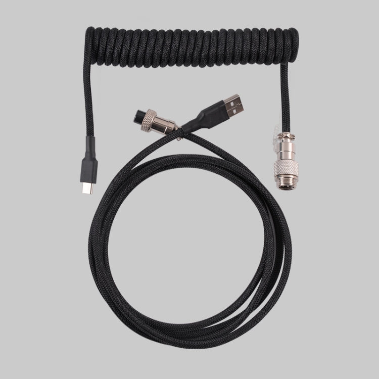 USB-C/Type-C Mechanical Keyboard Wire Computer Aviation Connector, Cable Length: 3m — 3m(White)