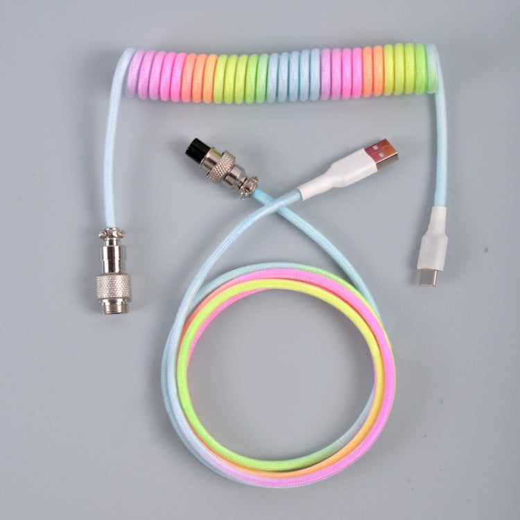 USB-C/Type-C Mechanical Keyboard Wire Computer Aviation Connector, Cable Length: 3m — 3m(Black)