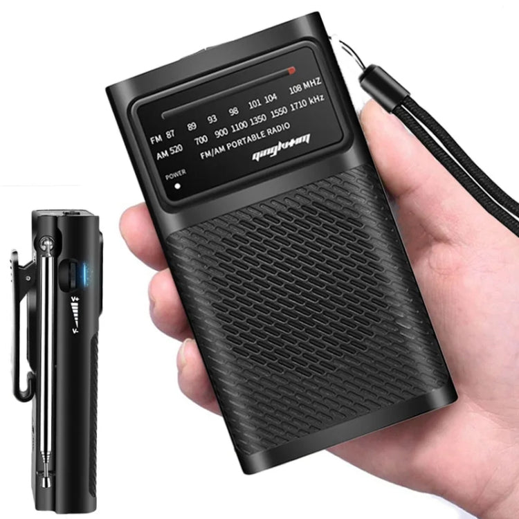 J-180 Portable Pointer FM/AM Two-Band Radios With Carrying Clip