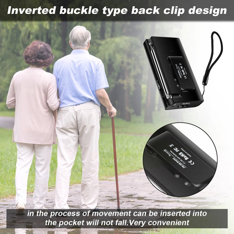 J-180 Portable Pointer FM/AM Two-Band Radios With Carrying Clip