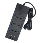 TB-T12 3000W 2m 4-USB Ports + 6-Jacks Multifunctional Flame-Retardant Socket With Switch — view 5