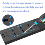 TB-T12 3000W 2m 4-USB Ports + 6-Jacks Multifunctional Flame-Retardant Socket With Switch — view 7