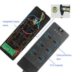TB-T12 3000W 2m 4-USB Ports + 6-Jacks Multifunctional Flame-Retardant Socket With Switch — view 10