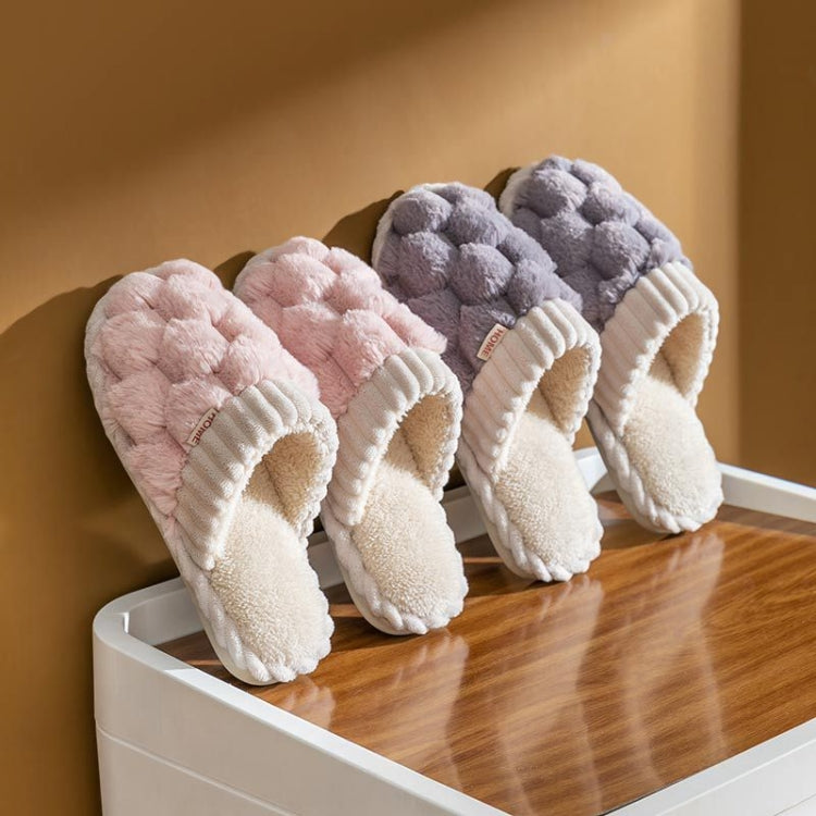 Wnter Women Cotton Slippers Home Couples Floor Slippers Non-Slip Warm Plush Shoes — view 7