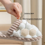 Wnter Women Cotton Slippers Home Couples Floor Slippers Non-Slip Warm Plush Shoes — view 8