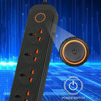 A03 2m 3000W 5 Plugs + 4-USB Ports Multifunctional Flame-retardant Socket with Switch — view 7