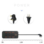 A07 2m 3000W 6 Plugs + 6-USB Ports Multifunctional Flame-retardant Socket with Switch — view 4