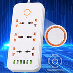 A07 2m 3000W 6 Plugs + 6-USB Ports Multifunctional Flame-retardant Socket with Switch — view 8