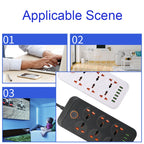 A07 2m 3000W 6 Plugs + 6-USB Ports Multifunctional Flame-retardant Socket with Switch — view 10