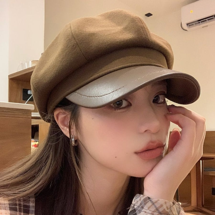 Women Beret Autumn Literary Retro Newsboy Hat Octagonal Girl Cap — view 8