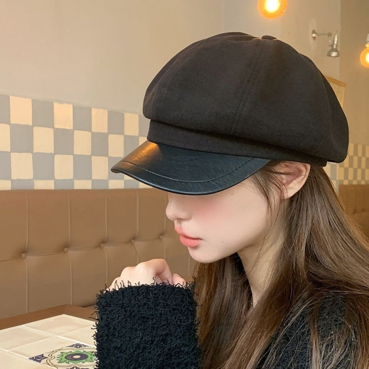 Women Beret Autumn Literary Retro Newsboy Hat Octagonal Girl Cap — view 9
