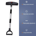 3-in-1 Car Snow Shovel Brush Kit Stainless Steel Retractable Ice Scraper