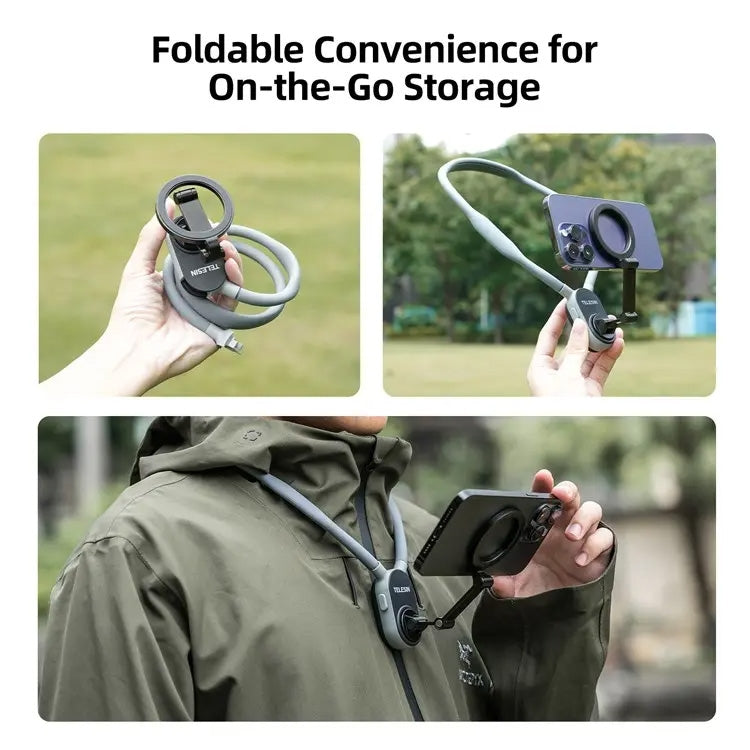 TELESIN Silicone Neck Mount Magnetic Selfie Stick Phone Neck Holder — view 15