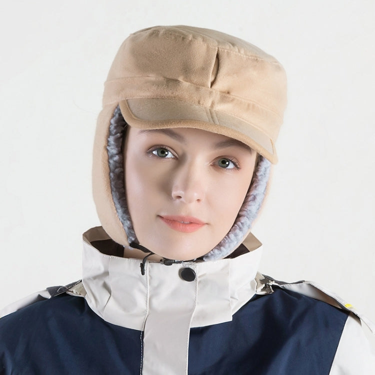 Foldable Warm Lamb Down Thickened Windproof Duck Tongue Hat — Men (Royal Blue)