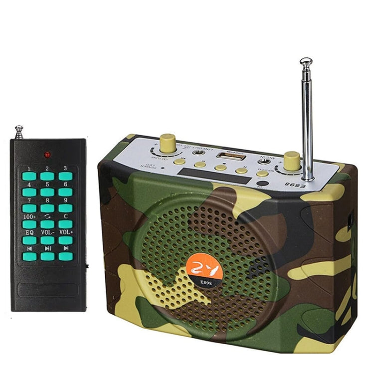 25W Bluetooth Voice Amplifier Bird Hunting Speaker Supports USB/TF/FM 1000m Remote Control — EU Plug