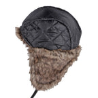 Autumn Winter Imitation Leather Outdoor Ride Hat Ear Protection Pilot Hat — view 7