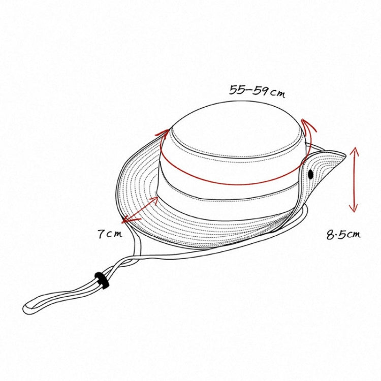 Retro Mountaineering Fisherman Hat Patching Sunscreen Hat Outdoor Cowboy Cap — One Size 55-59cm