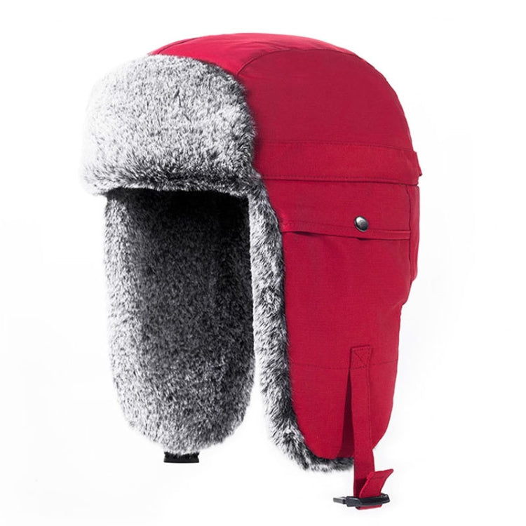Outdoor Windproof Hat Winter Thickened Cotton Cap Warm Coldproof Riding Cap — 62-66cm (Black)