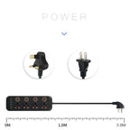 A05 2m 3000W 4 Plugs + 6-USB Ports Multifunctional Flame-Retardant Socket With Switch — view 4