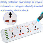 A05 2m 3000W 4 Plugs + 6-USB Ports Multifunctional Flame-Retardant Socket With Switch — view 5