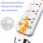 A05 2m 3000W 4 Plugs + 6-USB Ports Multifunctional Flame-Retardant Socket With Switch — view 7