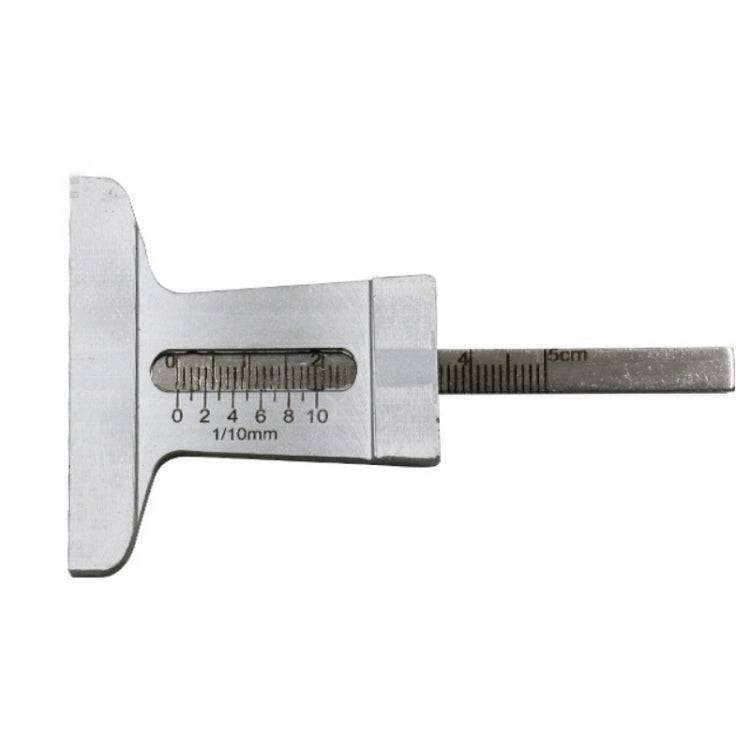 Stainless Steel Tire Tread Vernier Depth Gauge — 0-60mm