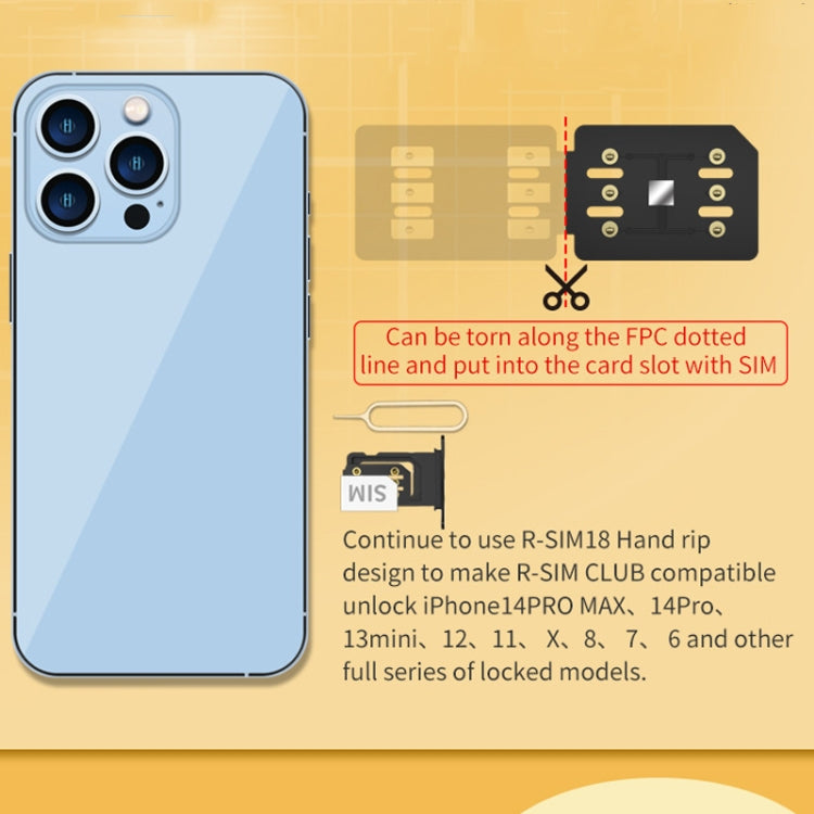 Unlock Card Integrate TMSI / eSIM / ICCID / IPCC for iOS System, R-SIM18 CLUB