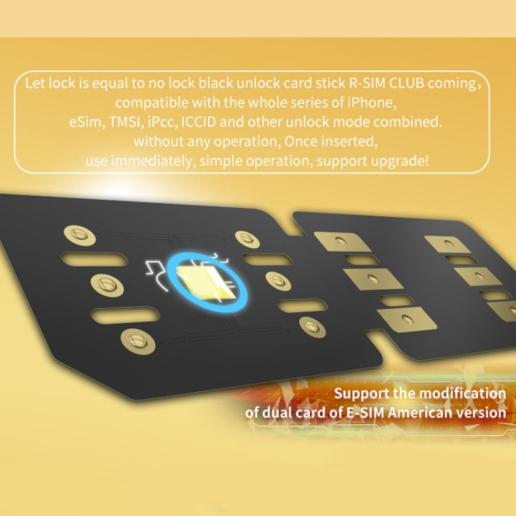 Unlock Card Integrate TMSI / eSIM / ICCID / IPCC for iOS System, R-SIM18 CLUB