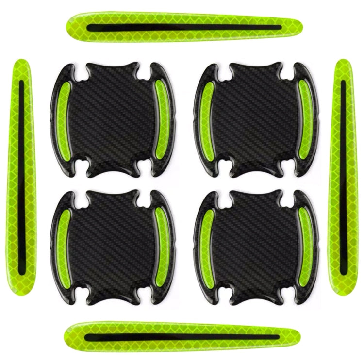 8pcs/set Car Door Handle Rearview Mirror Safety Warning Protective Reflective Sticker — view 7