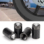 4pcs/Set Real Carbon Fibre Skeleton Tyre Valve Caps