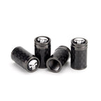 4pcs/Set Real Carbon Fibre Skeleton Tyre Valve Caps