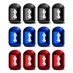 4pcs/set Aluminium Alloy Auto American Style Tyre Capsule Valve Cap