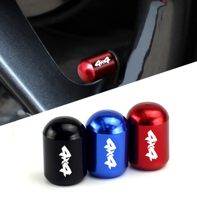 4pcs/set Aluminium Alloy Auto American Style Tyre Capsule Valve Cap